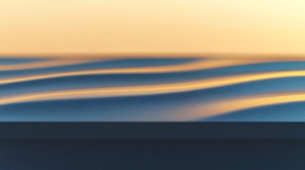 Obraz premium Golden Hour Ocean Waves Softly Undulating. AI Generated