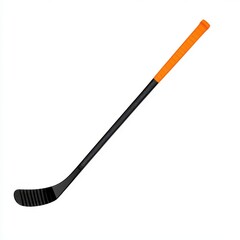 a hockey stick clipart, ice sports equipment, retro style, textured details, isolated on white background