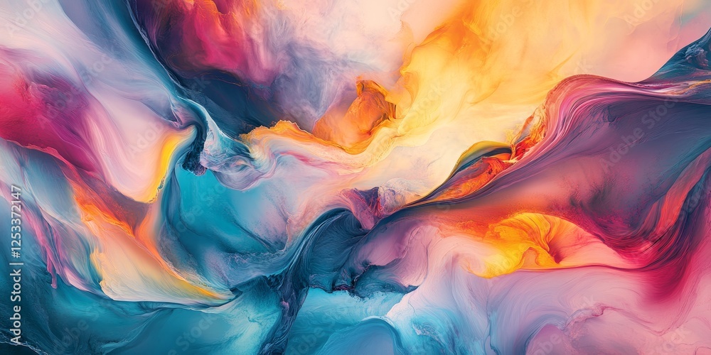 Aufkleber abstract scene where vibrant gradients create a sense of dynamism and excitement, using a mix of vivid colors to evoke a rich and immersive visual effect