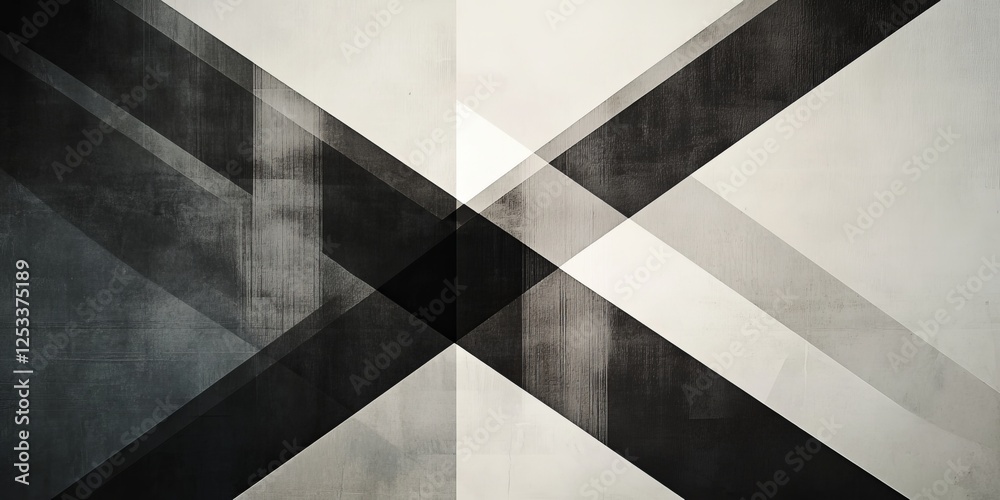 Poster abstract image featuring minimalist design, focusing on the interplay of basic geometric forms and muted tones to create a visually striking yet unobtrusive and elegant b