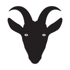 Silhouette of a Goat Head vector illustration