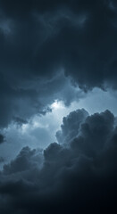Obraz premium Stormy Skies: Moody Cloudscape, Impending Rain, Dramatic Weather, Atmospheric Beauty