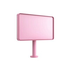A simple pink sign with a rectangular shape and a sturdy base, suitable for various display...