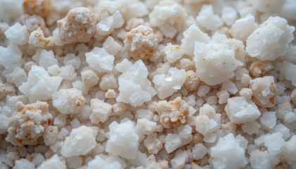 Coarse salt texture with rough crystalline chunks and natural irregularities