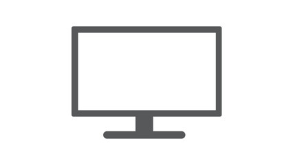 lcd monitor isolated on white