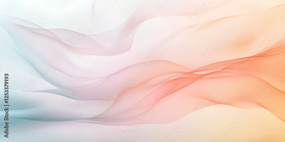 Poster abstract image featuring pastel gradients with a focus on soft and gentle color transitions, blending light hues to produce a visually calming and serene background