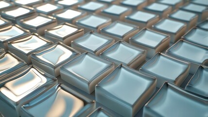 Obraz premium Close up of a silver colored square