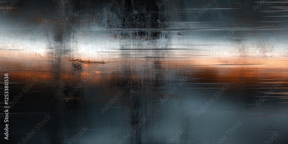 Aufkleber abstract image featuring metal textures with a focus on the sleek and reflective qualities of various metal surfaces, blending subtle and bold tones to produce a sophisti