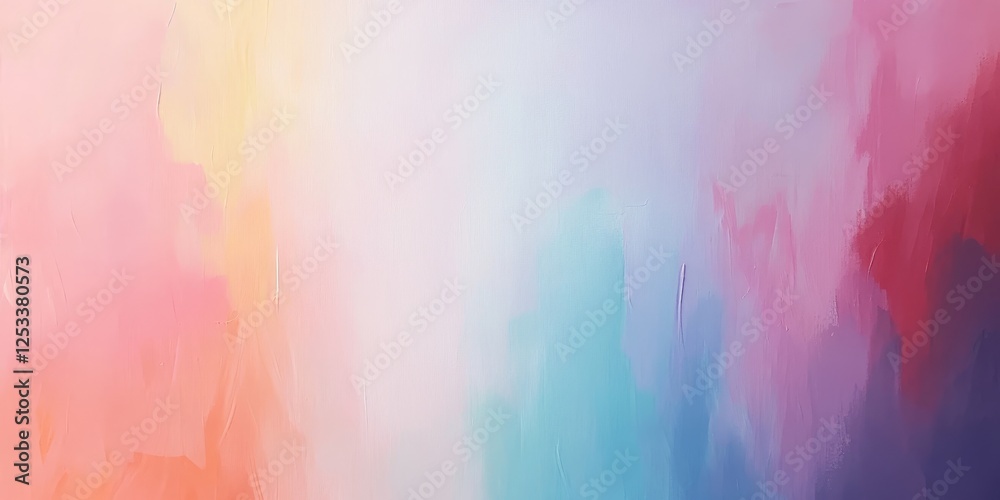 Poster abstract artwork showcasing pastel gradients with a focus on the delicate and smooth blending of pastel hues, creating a visually engaging composition with a touch of sop