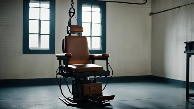 Electric chair in a prison.