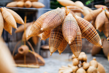 Traditional Vietnamese fish traps