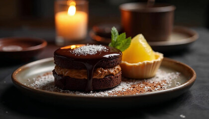 chocolate cake with chocolate