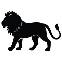 lion silhouette vector illustration