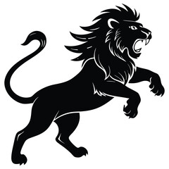 lion silhouette vector illustration