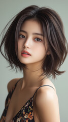 Naklejka premium 美女, 女性, 美しい, 顔, モデル, 日本, 韓国, 中国, アジア, カフェ, ファッション, 人々, 人, ブルネット, 髪の毛, 笑みを浮かべている, 目, 悲しい, 笑う, 淑女, 化粧, ライフスタイル, ポーズ, うっとりさせる魅力, 唇, 肌, ヘアスタイル, 長い, 黒, 暗い, 茶色, 1, スタイル, 文科系, 美しさ, ビジネス, シティ, 女, アーバン, 学生, アウ