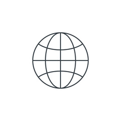 Globe icon symbol vector illustration isolated on white background