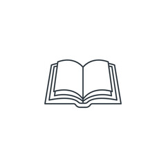 Open Book icon symbol vector illustration isolated on white background