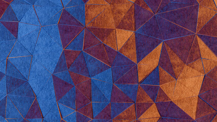 Retro Minimalist Geometric Background - 3D rendering