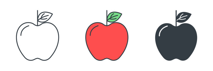 Apple icon symbol vector illustration isolated on white background