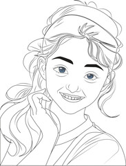 Its a Beautiful Character Line Art