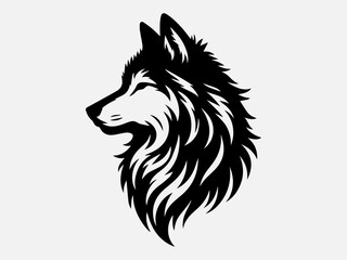 Wolf Head Silhouette Vector Illustration