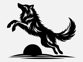Wolf Silhouette Vector Illustration