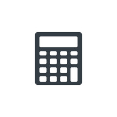 Calculator icon symbol vector illustration isolated on white background