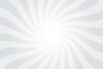 Bright Gray Background with White Sun Ray. Swirl Sun Ray Lines Starburst. Abstract Texture with Light of Sunburst. Radial Beam of Sunlight. Retro Background with Flash. Design of Sunbeam.