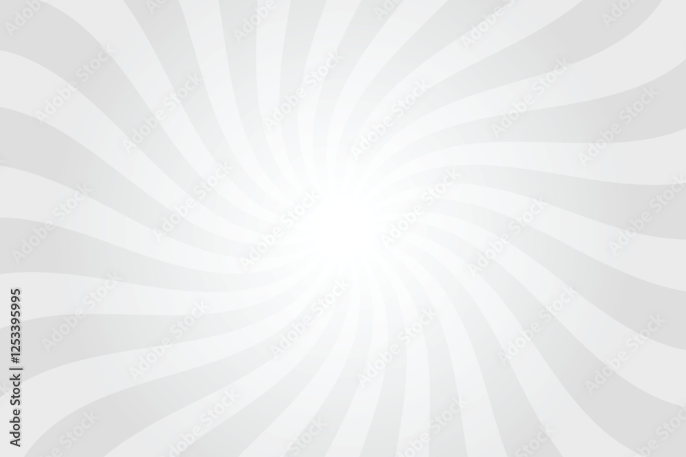 Leinwandbilder light gray background with white sun ray. swirl sun ray lines starburst. abstract texture with light