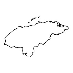 Obraz premium Honduras Map vector template sketch illustration