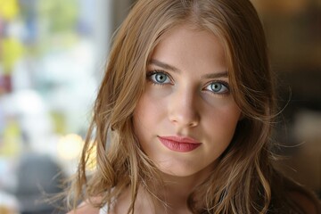 Fototapeta premium Charming Portrait of a Young Austrian Woman