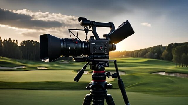 TV camera on a golf course.