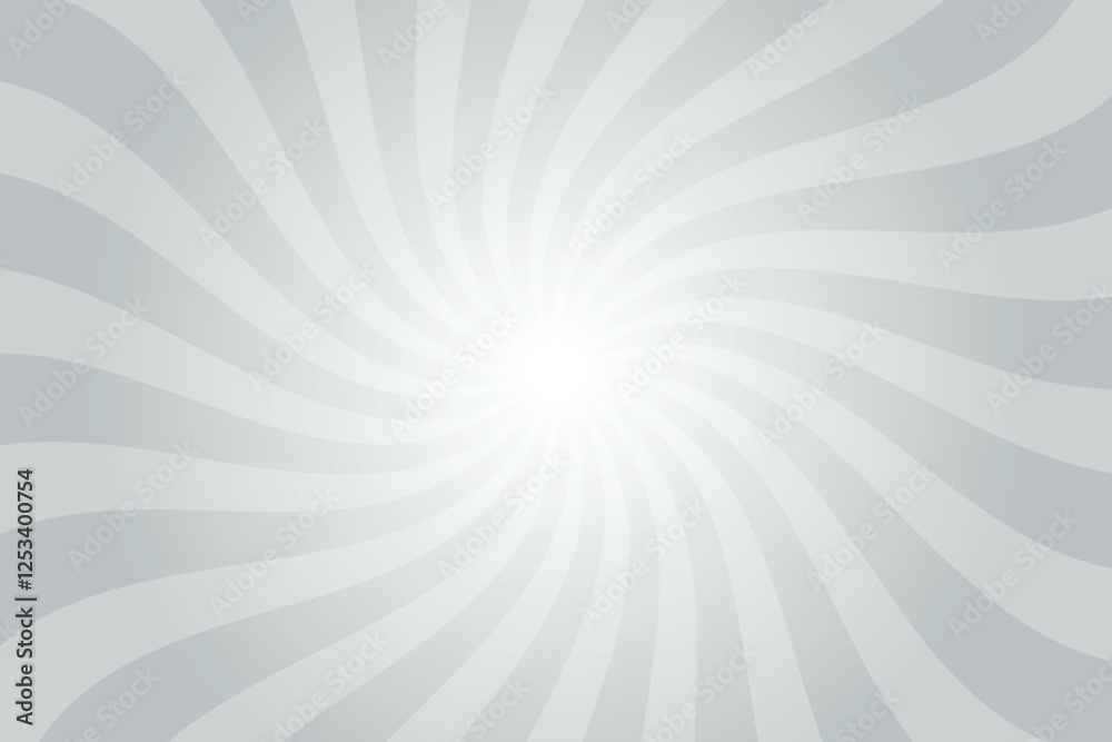 Aufkleber misty gray background with white sun ray. swirl sun ray lines starburst. abstract texture with light