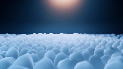 Obraz premium Serene Blue Ice Crystals Glowing Softly. AI Generated