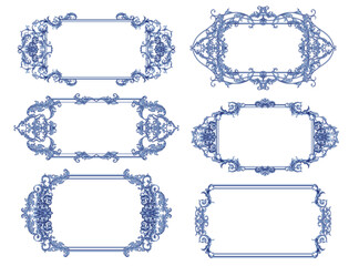 Decorative frame in Baroque style, intricate vector design