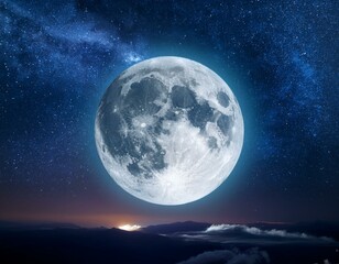 地球を包み込む満月の神秘的な光