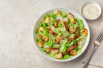 Caesar salad with grlled chicken