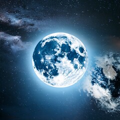 地球を包み込む満月の神秘的な光