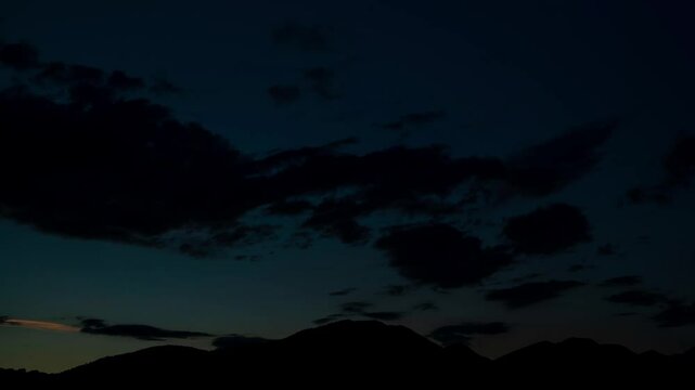Timelapse of stunning textured sky in the mountains on the seashore