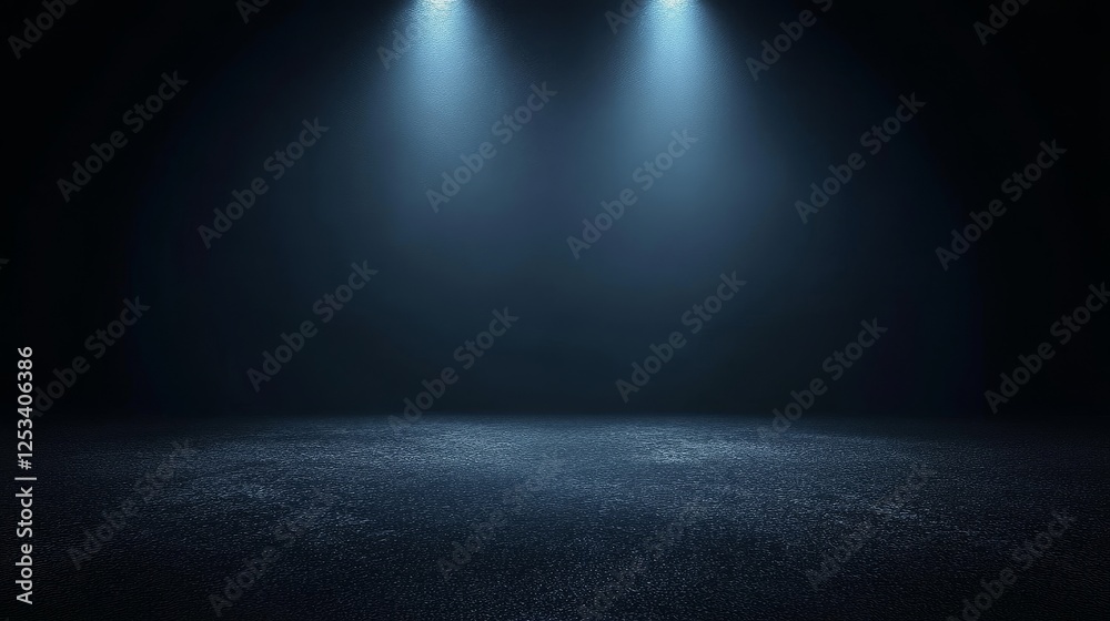 Poster dark blue gradient light with rough, grainy texture and glowing shine. modern abstract background wi