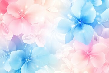 Obraz premium Pastel Dream: An Enchanting Floral Tapestry of Delicate Blossoms in Soft Hues