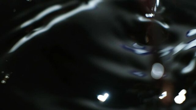 Balsamic Vinegar Macro Texture, Slow Motion