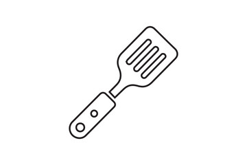 spatula icon vector silhouette isolated in white background