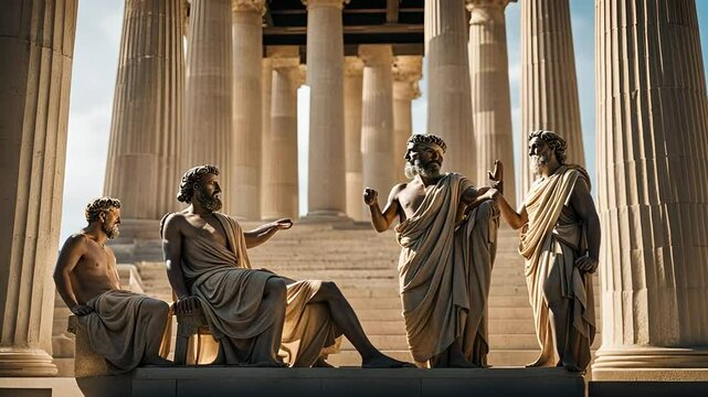 Group of philosophers in Athens.