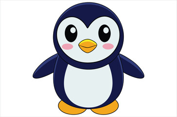 Obraz premium penguin vector, icon vector illustration, penguin silhouette of a penguin isolated on a white background, eps, png, svg, vector,