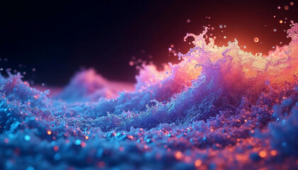 Abstract fractal stars create a colorful background