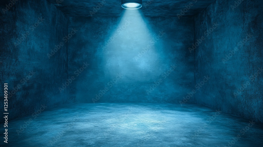 Aufkleber Dark blue gradient light with rough, grainy texture and glowing shine. Modern abstract background with empty space perfect for adding text or creative elements, offering a dynamic artistic effect