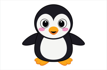 Obraz premium penguin vector, icon vector illustration, penguin silhouette of a penguin isolated on a white background, eps, png, svg, vector,