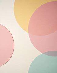 Vintage paper with abstract colorful circles