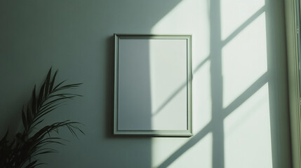 Elegant Empty Frame Wall Decor Modern Minimalist Home Interior Design art room grey photo style     